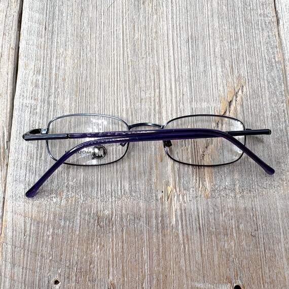 Vintage 90s Black Rectangle Eyeglass Frames - Uni… - image 6
