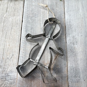 large tin gingerbread man cookie cutter decorative kitchen decor baking cookies wall hanging