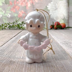 Little girl Noel precious moments christmas ornament 1987 you have touched so many hearts 112356 original box decoration holiday collectible