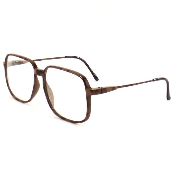 vintage navy blue square eyeglasses oversize eye … - image 7