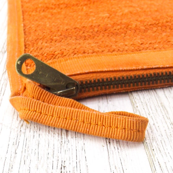 vintage italian envelope purse | orange straw pur… - image 8