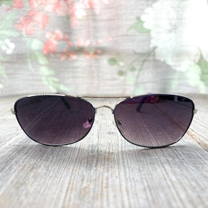 purple/silver sunglasses metal frames purple gradient lenses unisex/men/women sunglass accessories uv protection