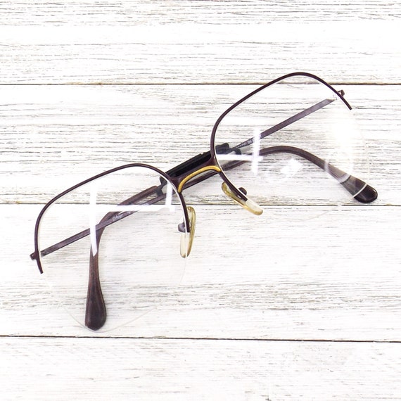 NOS 80s vintage rimless eyeglasses | oversized sq… - image 4