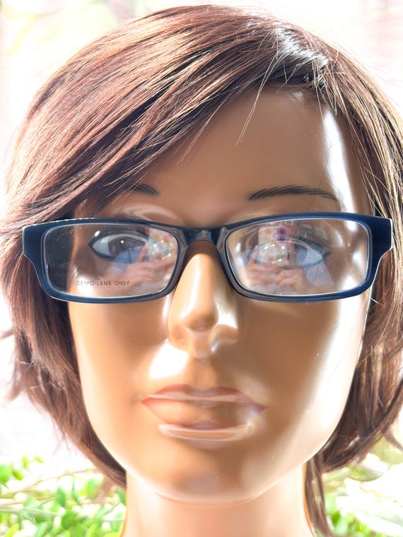 Dark Navy Blue Rectangular Eyeglass Frames 50[]16… - image 2