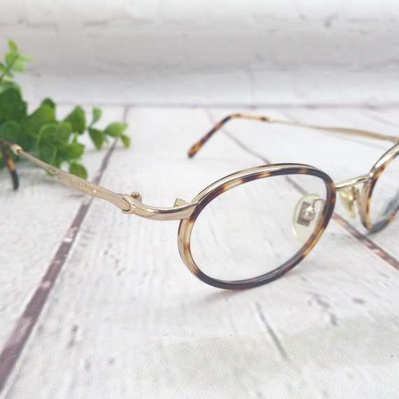 1990s rimmed oval eyeglasses tortoise or black vin