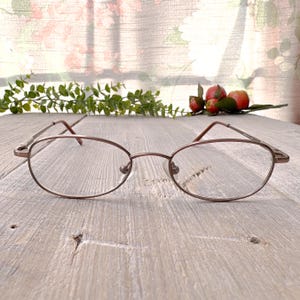 Silver/gunmetal eyeglass frames only oval eyeglasses unisex/men/women glasses deadstock vintage eyewear prescription fashion accessories 90s