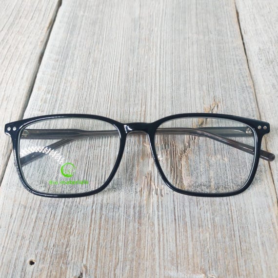 squared black eyeglass frames deadstock vintage u… - image 4
