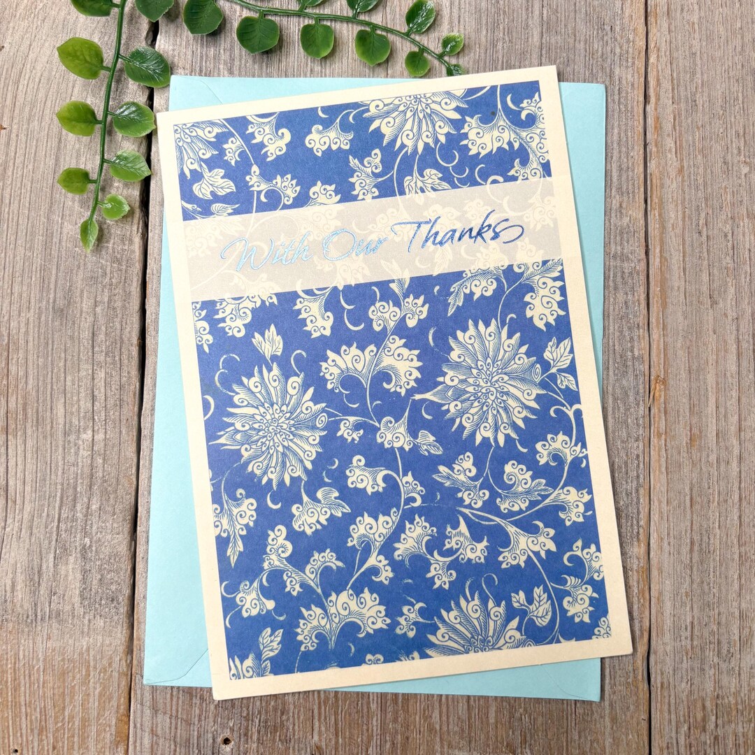 Vintage Floral Thank You Card: Deadstock Hallmark Greeting - Etsy
