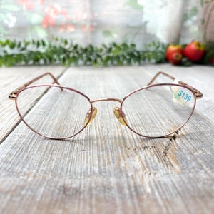 rose gold-demi Brillenfassungen nur 50[]19/140 große runde Brillen Damen Mode Accessoires 90s nos/vintage 1990s Mode Accessoires
