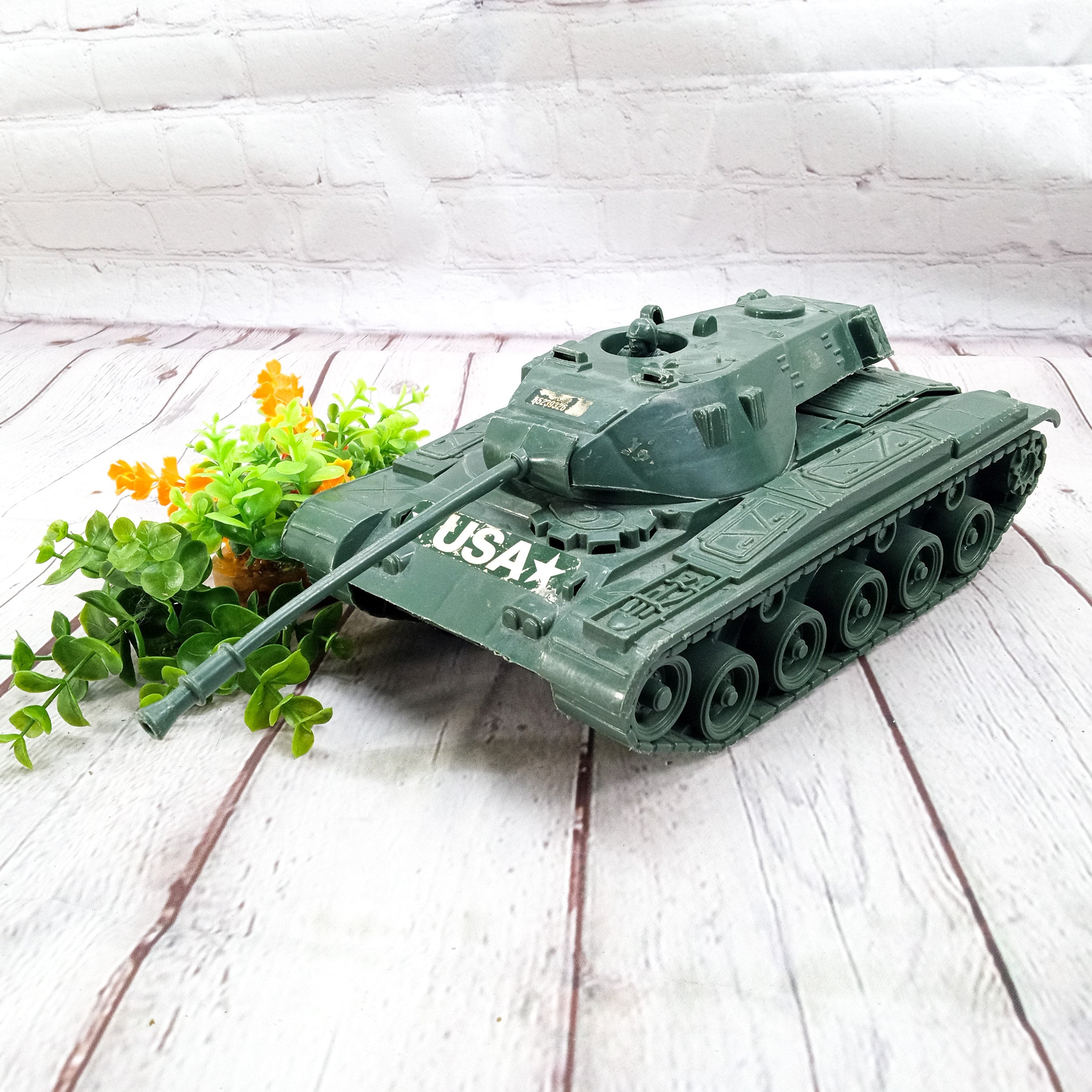 Vintage Army Tank Toy Processed Plastics Company 7520 Etsy
