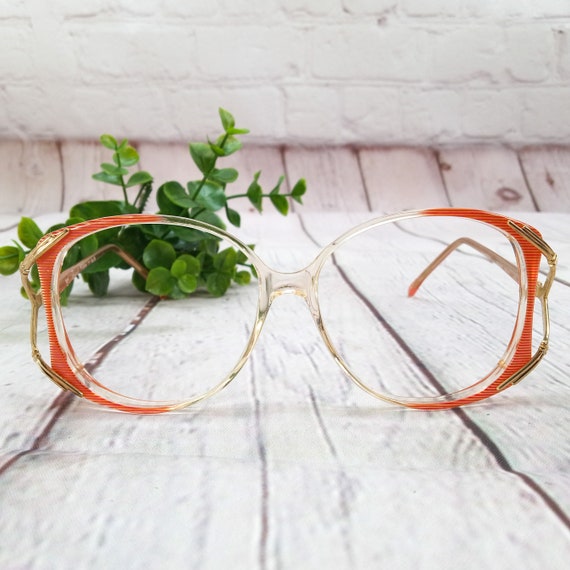 1980s large round eyeglasses vintage NOS frame it… - image 3