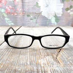 kids eyeglass frames only rectangle eyeglasses black/clear plastic 46[]15/130 unisex/boys/girls/child/children prescription eyewear nos