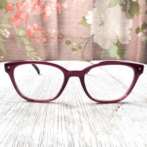 Unisex Square Cat-Eye Reading Glasses Purple Readers With Soft Case (49[]19/138)
