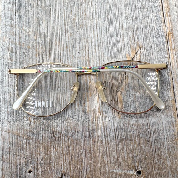 Oversized Round Eyeglass Frames: Pink Multi Matte… - image 7