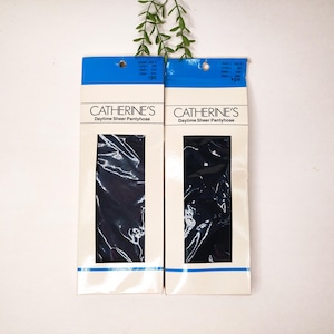 vintage sheer pantyhose plus size A, navy or charcoal, just my size 2x regular soft brown sheer toe, new old stock