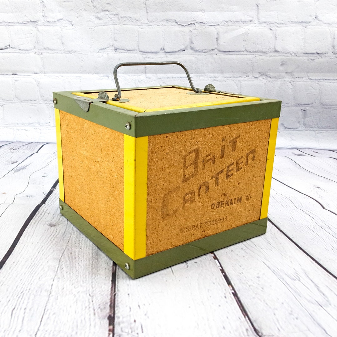 Vintage Oberlin Bait Canteen With Lid Retro Fishing Gear Etsy