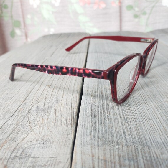 Burgundy Tortoiseshell Cat-Eye Glasses Frames - V… - image 6