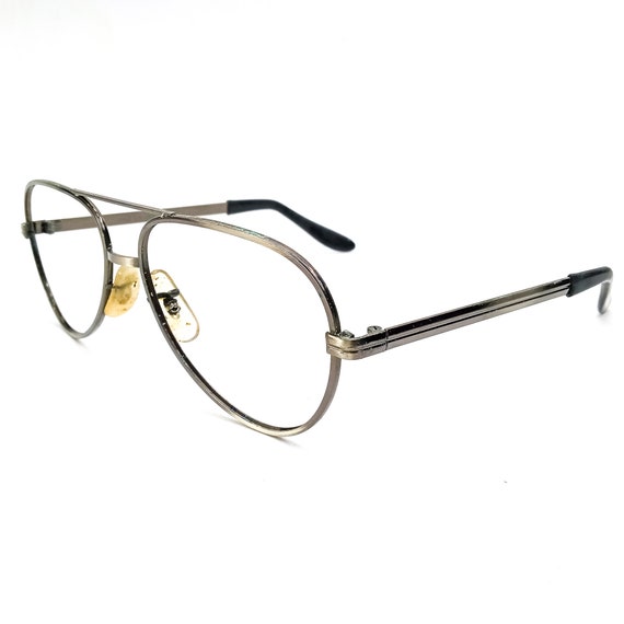 gunmetal black metal glasses | vintage eyeglass fr