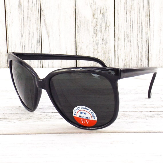 Vintage 80s NOS Sunglasses Oversized Round Sunglasses Sun Glasses for Men  Women Fashion Accessories Black Plastic Frames Dark Lens -  Canada