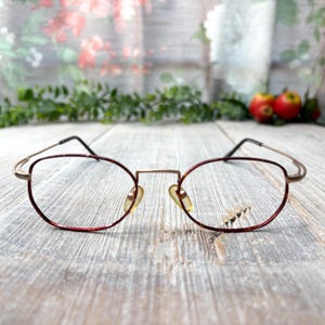 tortoiseshell bronze eyeglass frames only 1990s big square eyeglasses nos vintage prescription glasses 90s fashion accessories eyewear trend