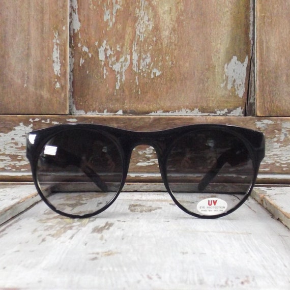 mod sunglasses round large sunglasses vintage NOS… - image 1