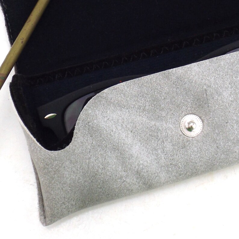 vintage 50s 60s NOS hard eyeglass case gray marble eyeglasses case accessories