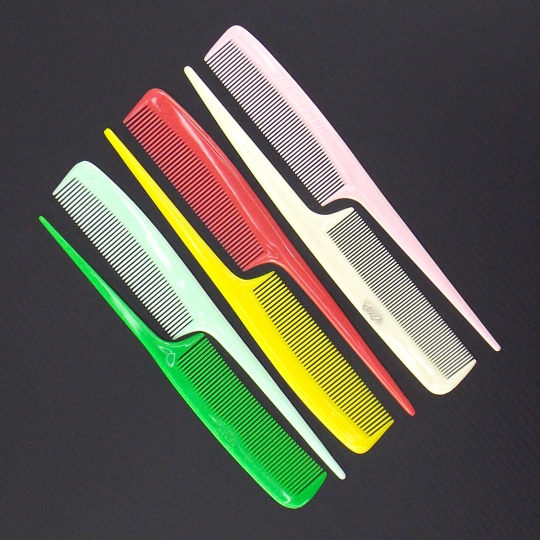 Vintage Rat Tail Comb Tip Top 50s 60s NOS Hair Comb Unbreakable Nylon