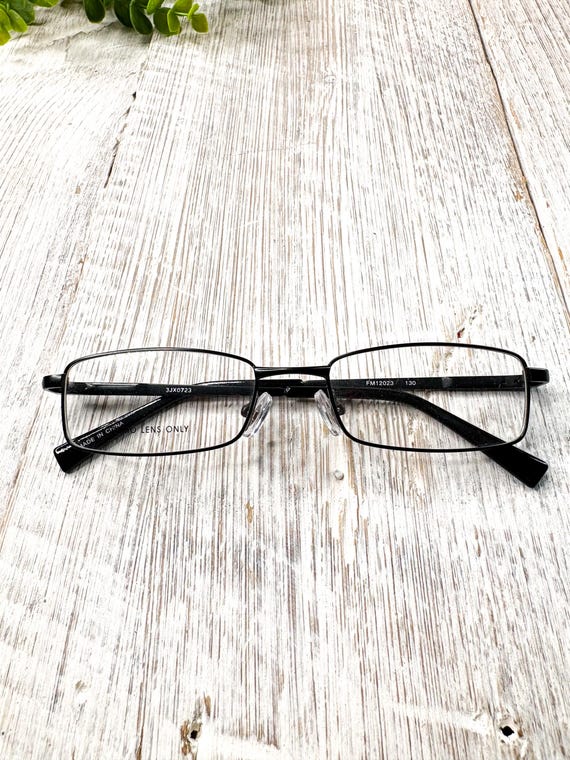 Black Metal Eyeglass Frames: Rectangular Glasses,… - image 6