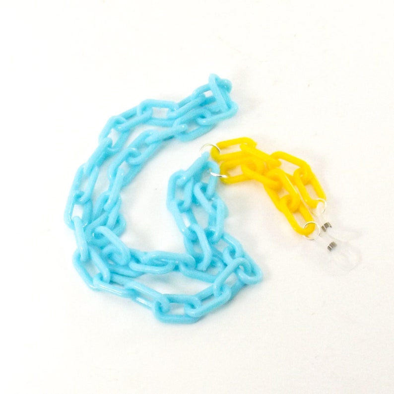 accessories for men women eyeglasses necklace for glasses eyeglass chain plastic blue and yellow