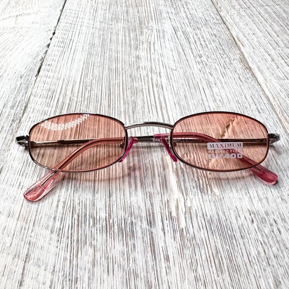 Vintage Metal Frame Sunglasses: Silver Pink or Gu… - image 5
