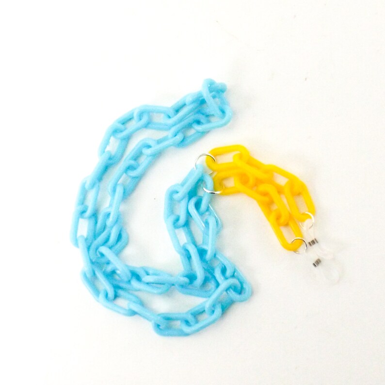 accessories for men women eyeglasses necklace for glasses eyeglass chain plastic blue and yellow