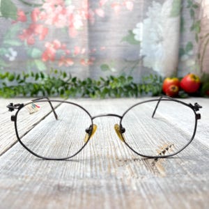 matte gunmetal eyeglass frames only 50[]18/140 glasses nos/vintage/deadstock eyeglasses 1990s fashion accessories unisex/men/women eyewear