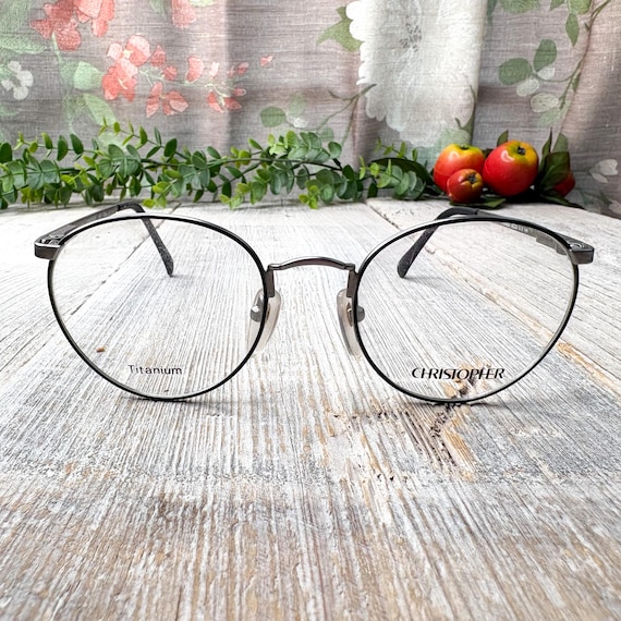 gunmetal black eyeglass frames only - image 1