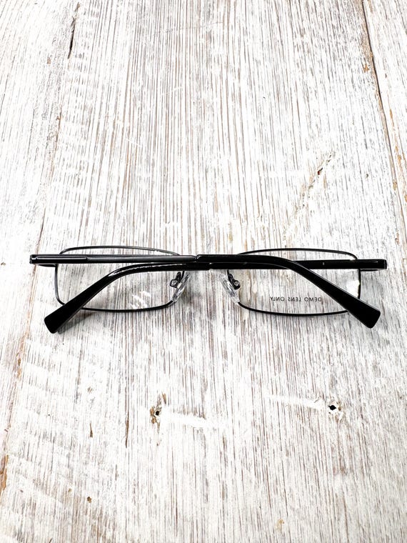 Black Metal Eyeglass Frames: Rectangular Glasses,… - image 7