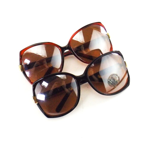 1980s NOS vintage oversized sunglasses | 80s squa… - image 7