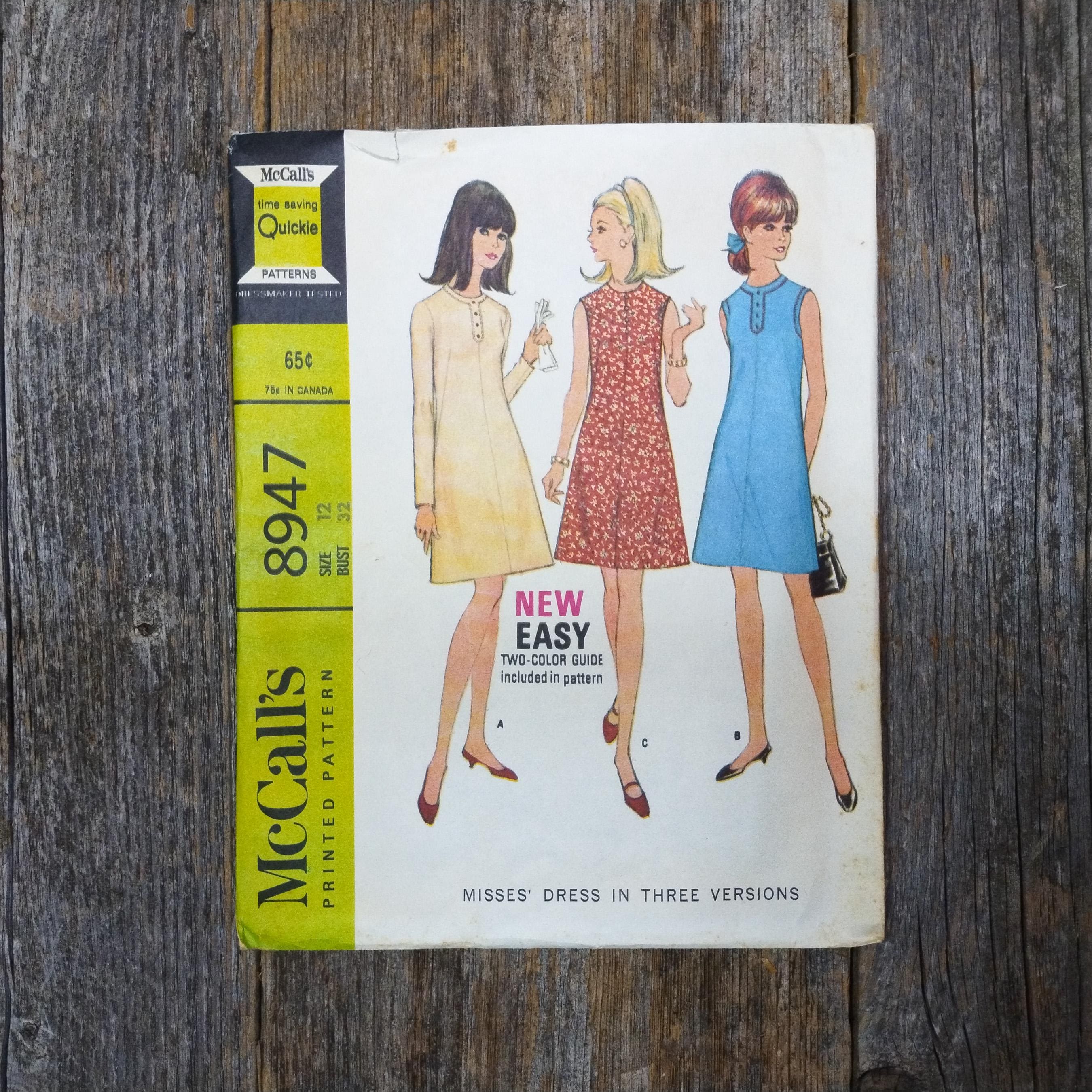 mccalls skater dress pattern 1960s A-Line Skater Dress Sewing Pattern