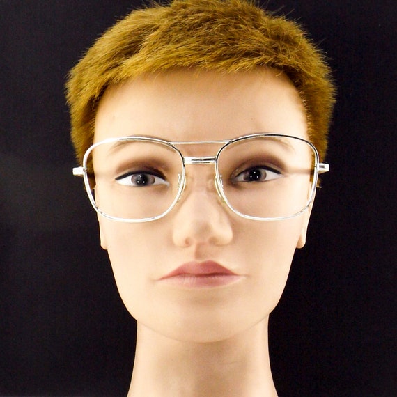 square aviator eyeglasses silver frames | mohawk - image 6