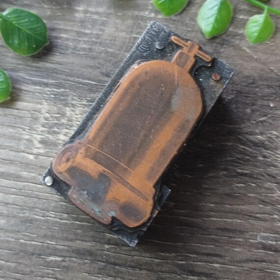 アンティークタービン活版ブロック：銅版印刷機 - Etsy 日本