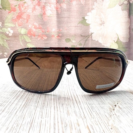 Square Aviator Sunglasses: Tortoise-Shell and Sil… - image 2