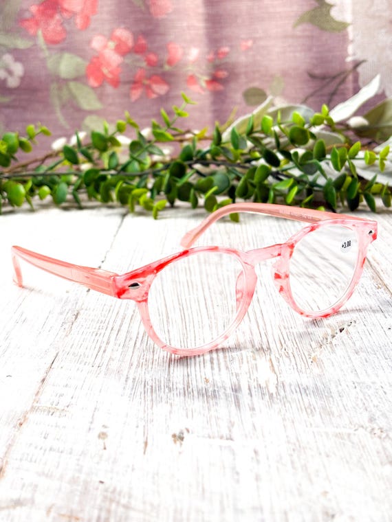 Orange Reading Glasses: Round Plastic Frames - image 1