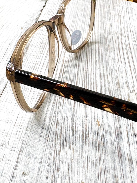 Square Brown Tortoise-Shell Eyeglass Frames: Vint… - image 4