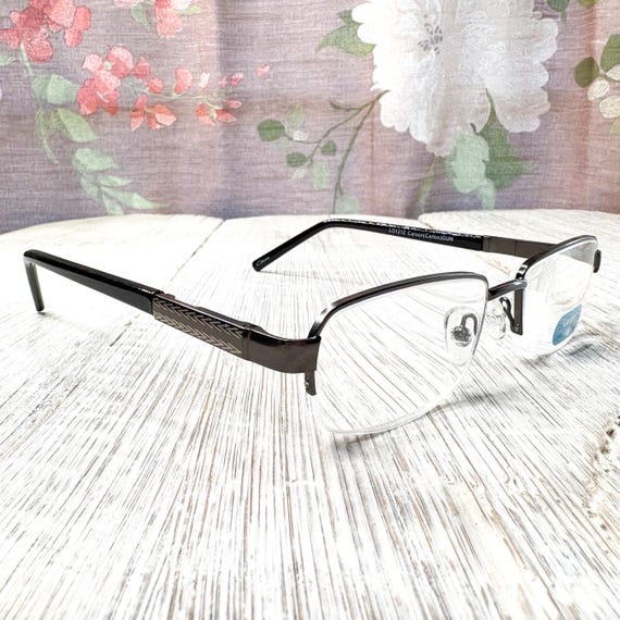 3-Pack Mens Half Frame Reading Glasses - Classic Rectangular Lightweight Metal Readers By B&Q (51mm Lens, 19mm Bridge, 134mm Temple)