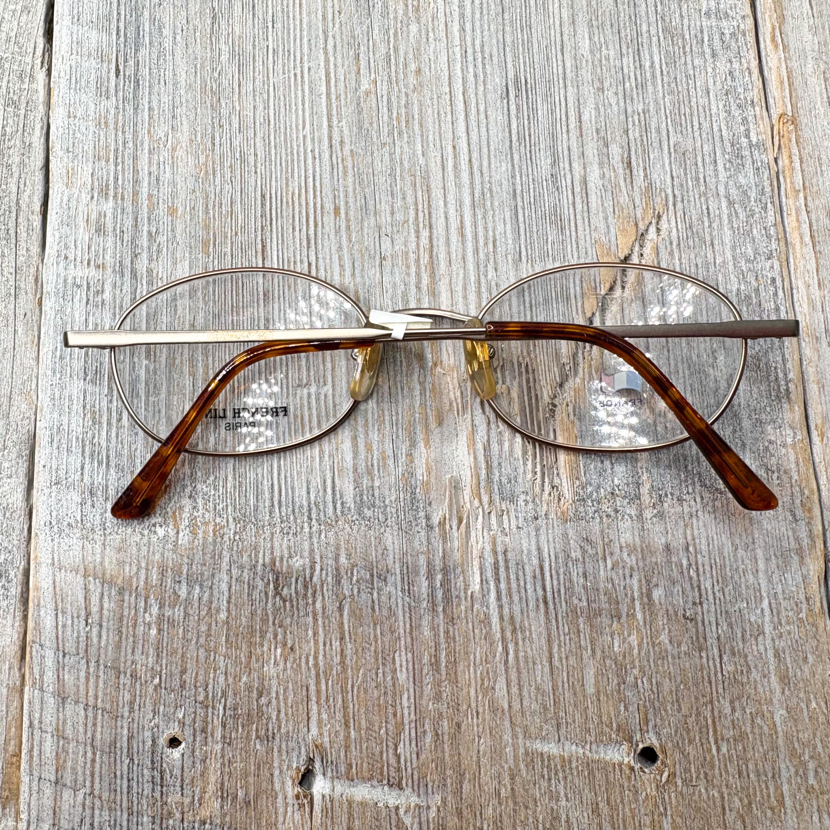 ブロンズラウンド眼鏡フレーム：90年代のヴィンテージデッドストック