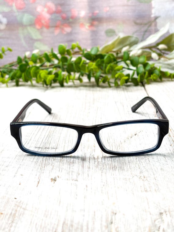 Dark Navy Blue Rectangular Eyeglass Frames 50[]16… - image 3