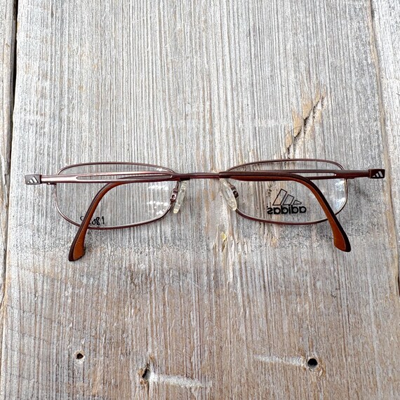 Vintage Adidas Rectangle Eyeglass Frames - Brown … - image 7