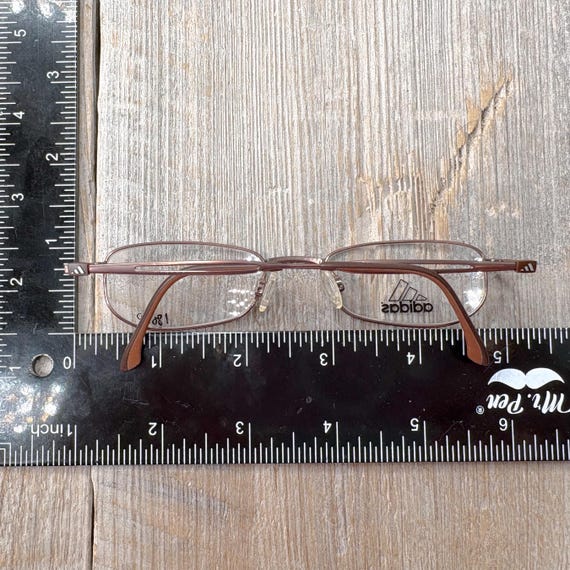 Vintage Adidas Rectangle Eyeglass Frames - Brown … - image 5