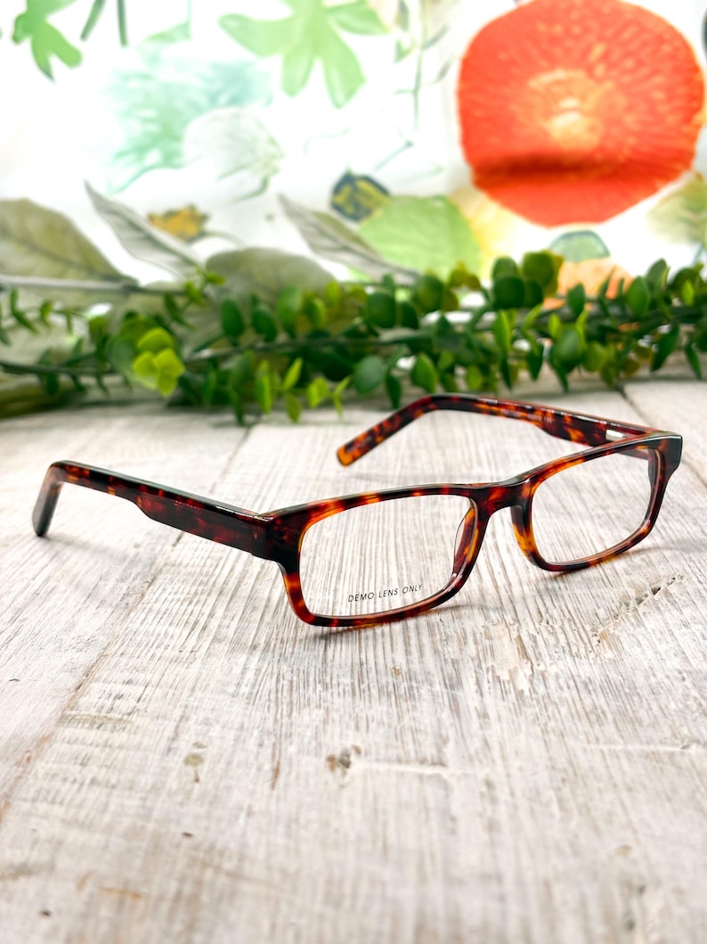 Monturas de gafas rectangulares de media carey: 48[]15-135 imagen 1