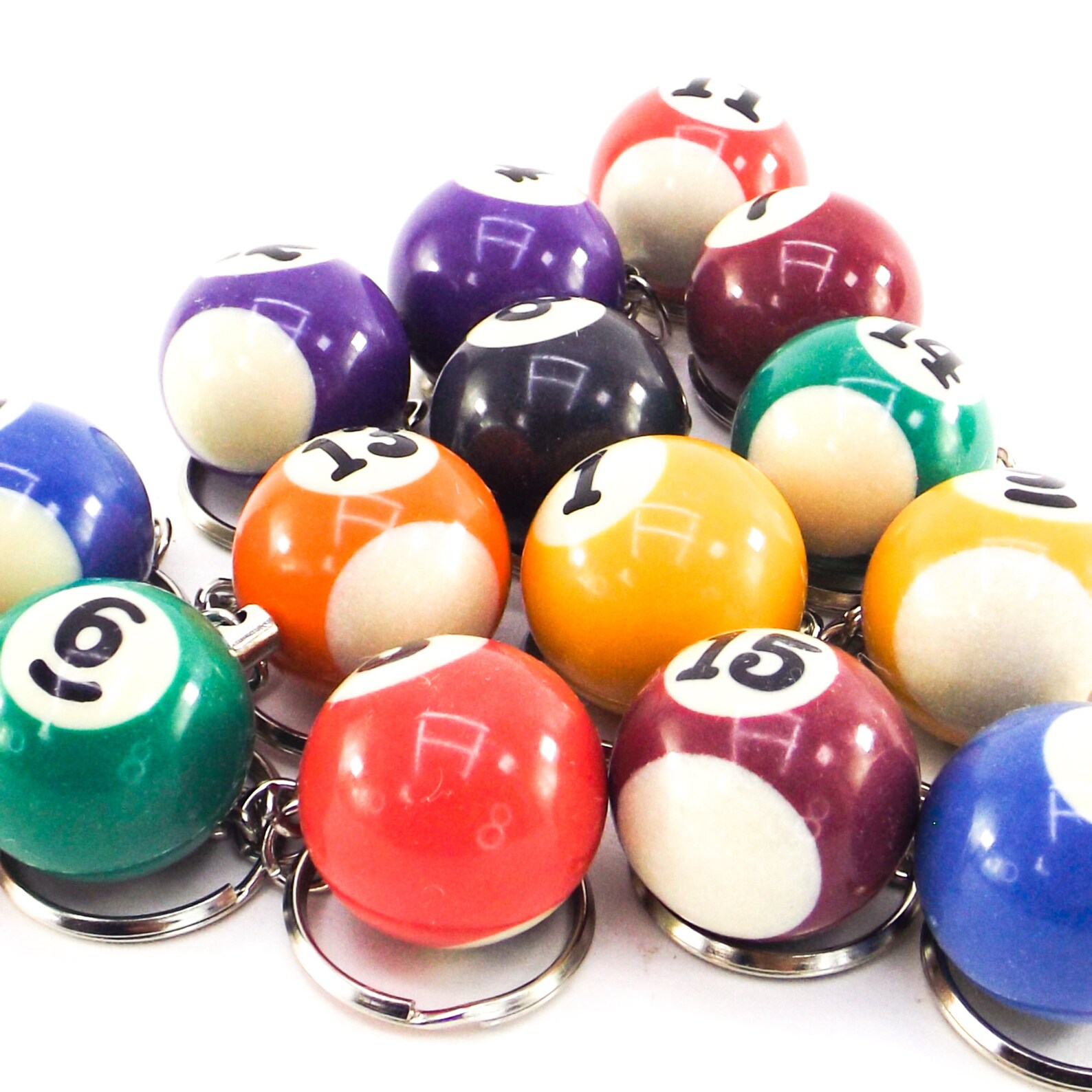 billiard ball keychain