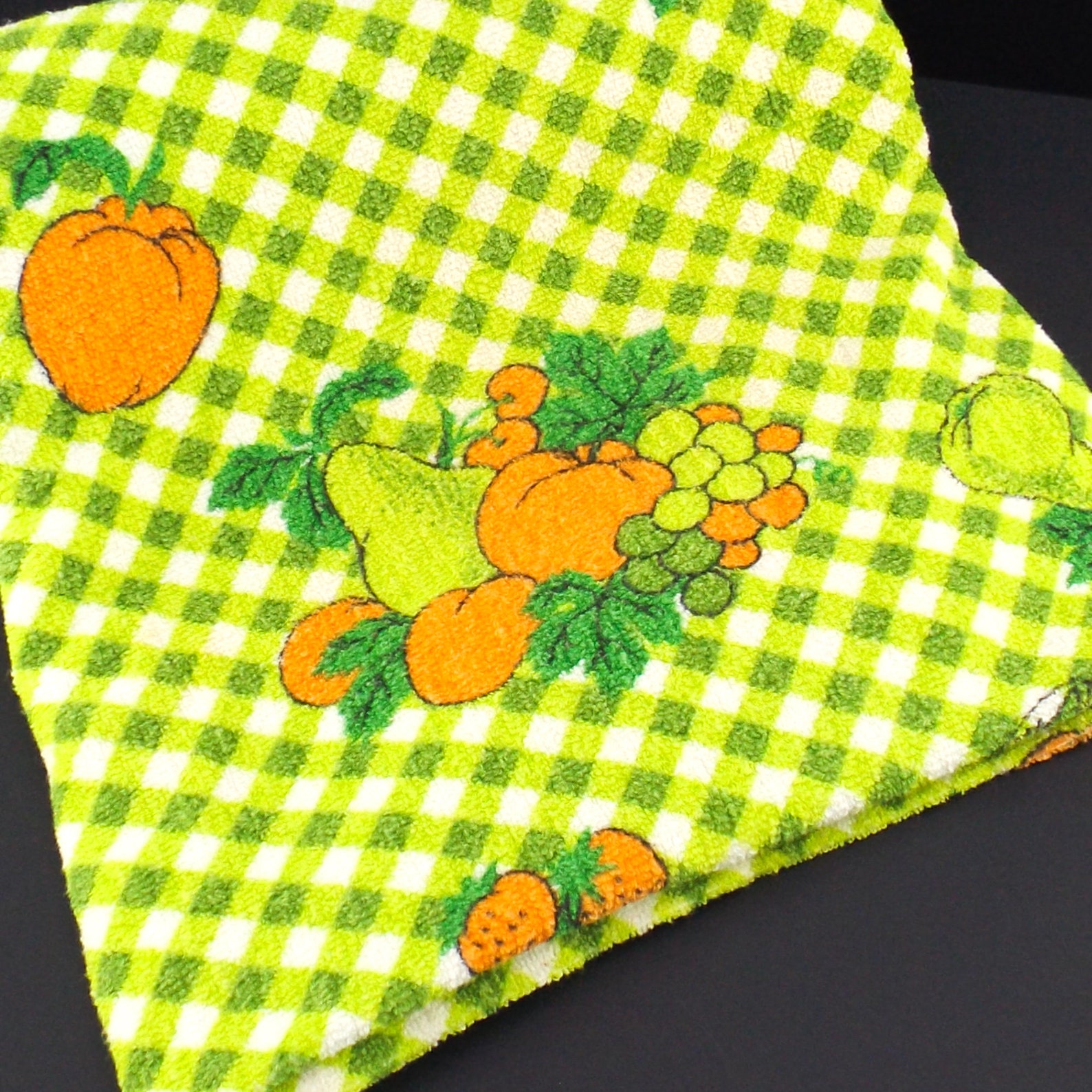 Vintage Terry Cloth Tablecloth Rectangle 100x64 Xl Table Beach Etsy