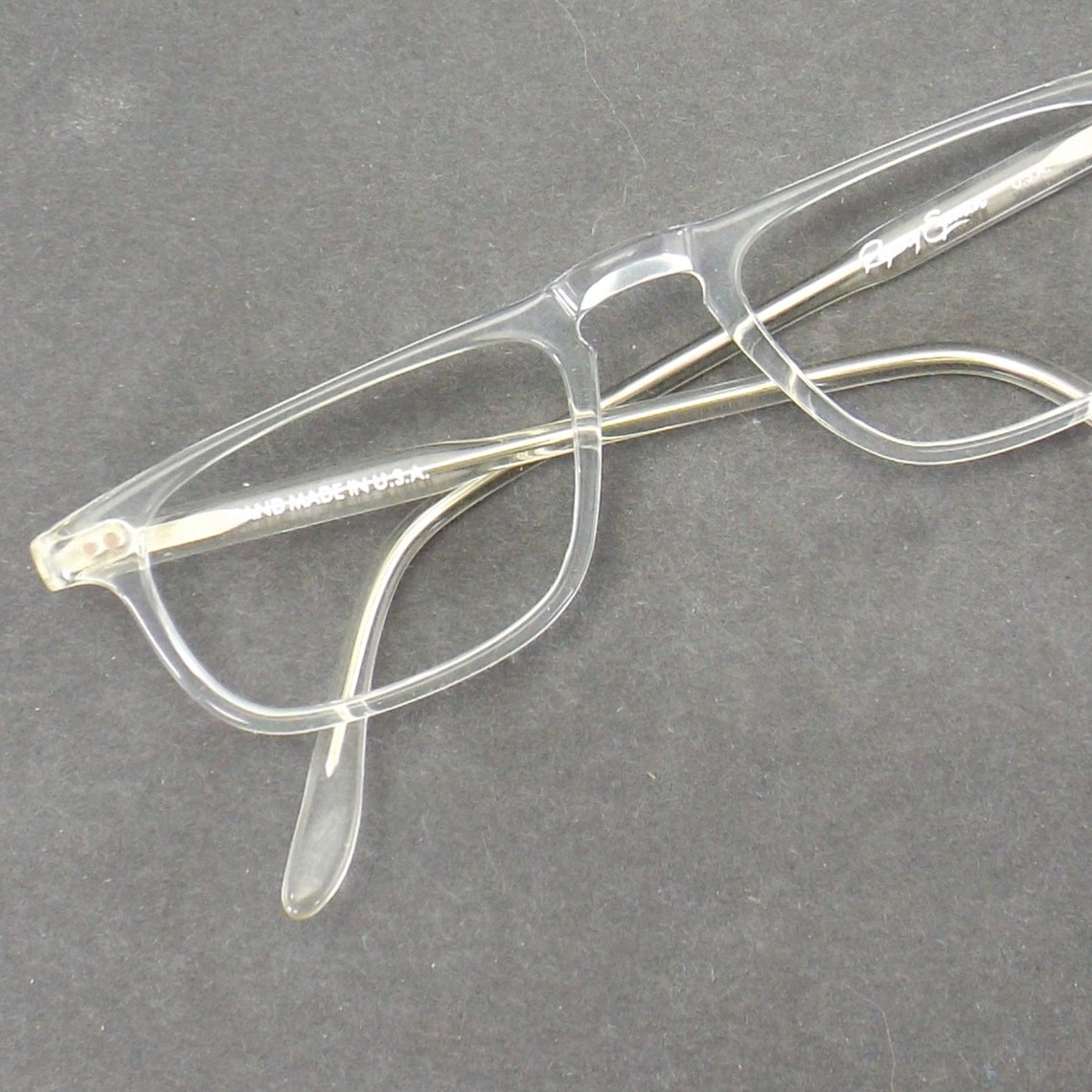 Crystal clear reading eye glasses plastic half frame Etsy